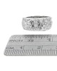 Vintage Diamond Etched Milgrain Ring in White Gold